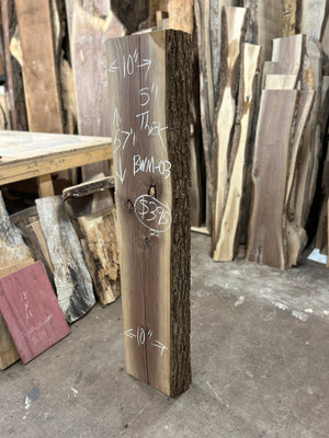 BWM-03 Black Walnut Mantel Slab Live Edge