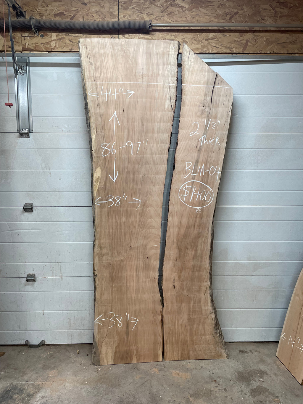 BLM-04 Big Leaf Maple Live Edge Slab Huge