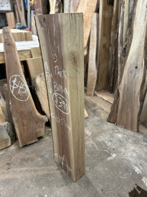 BWM-04 Black Walnut Mantel Slab Live Edge