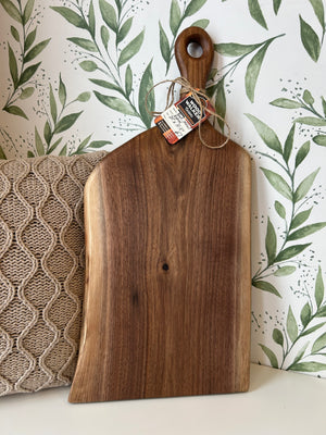 24” Handle Black Walnut Charcuterie Boards