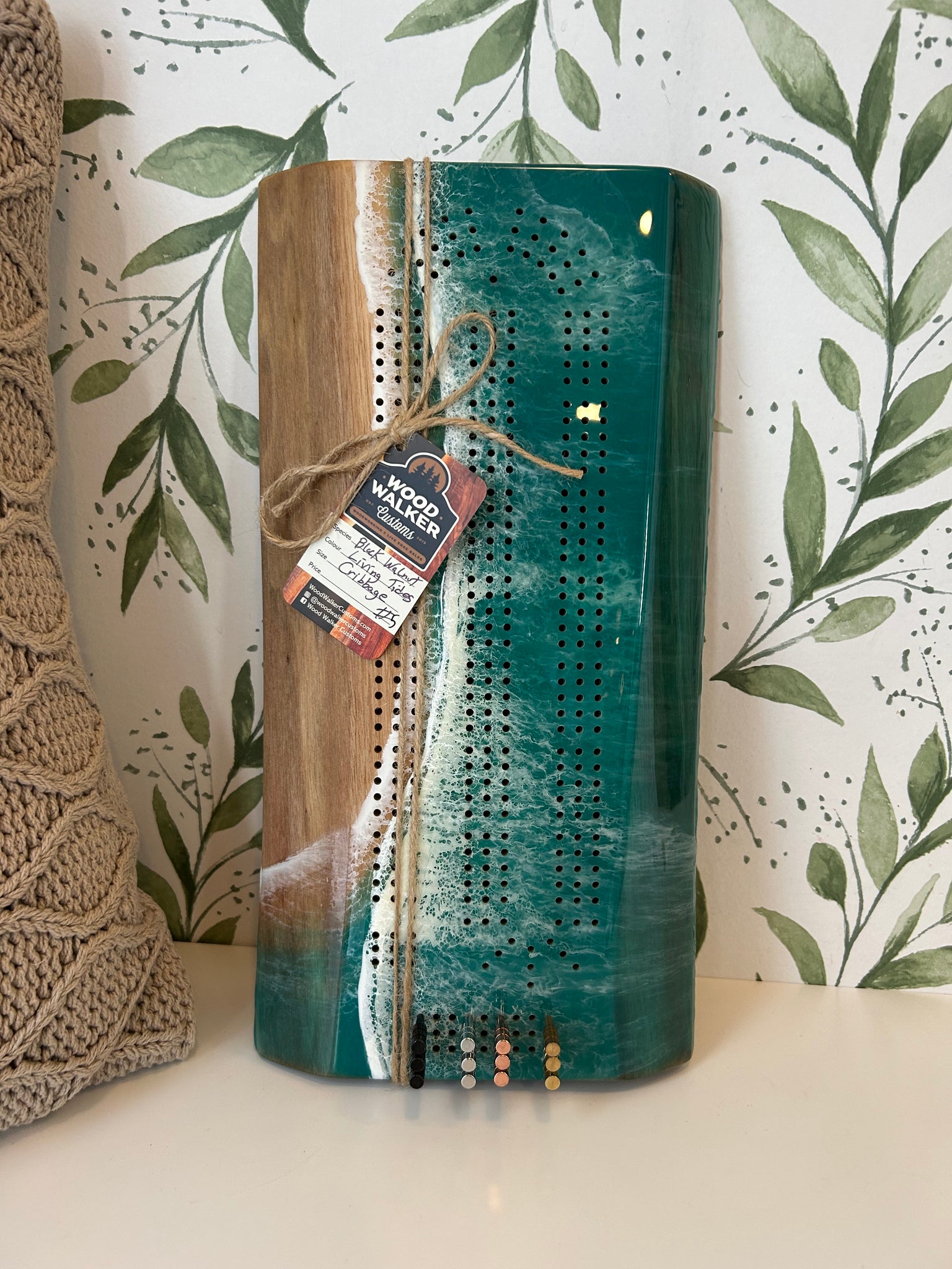 Living Tides Walnut Cribbage Boards