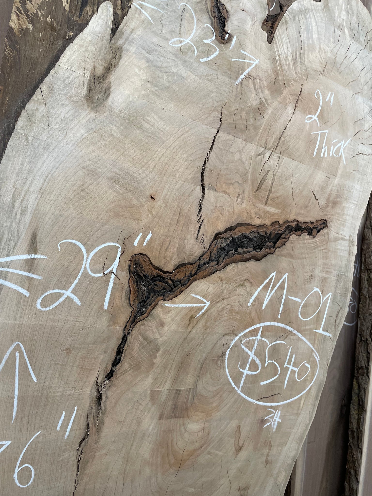 M-01 Maple Live Edge Slab