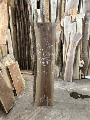 BWM-04 Black Walnut Mantel Slab Live Edge