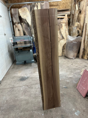 BWM-03 Black Walnut Mantel Slab Live Edge