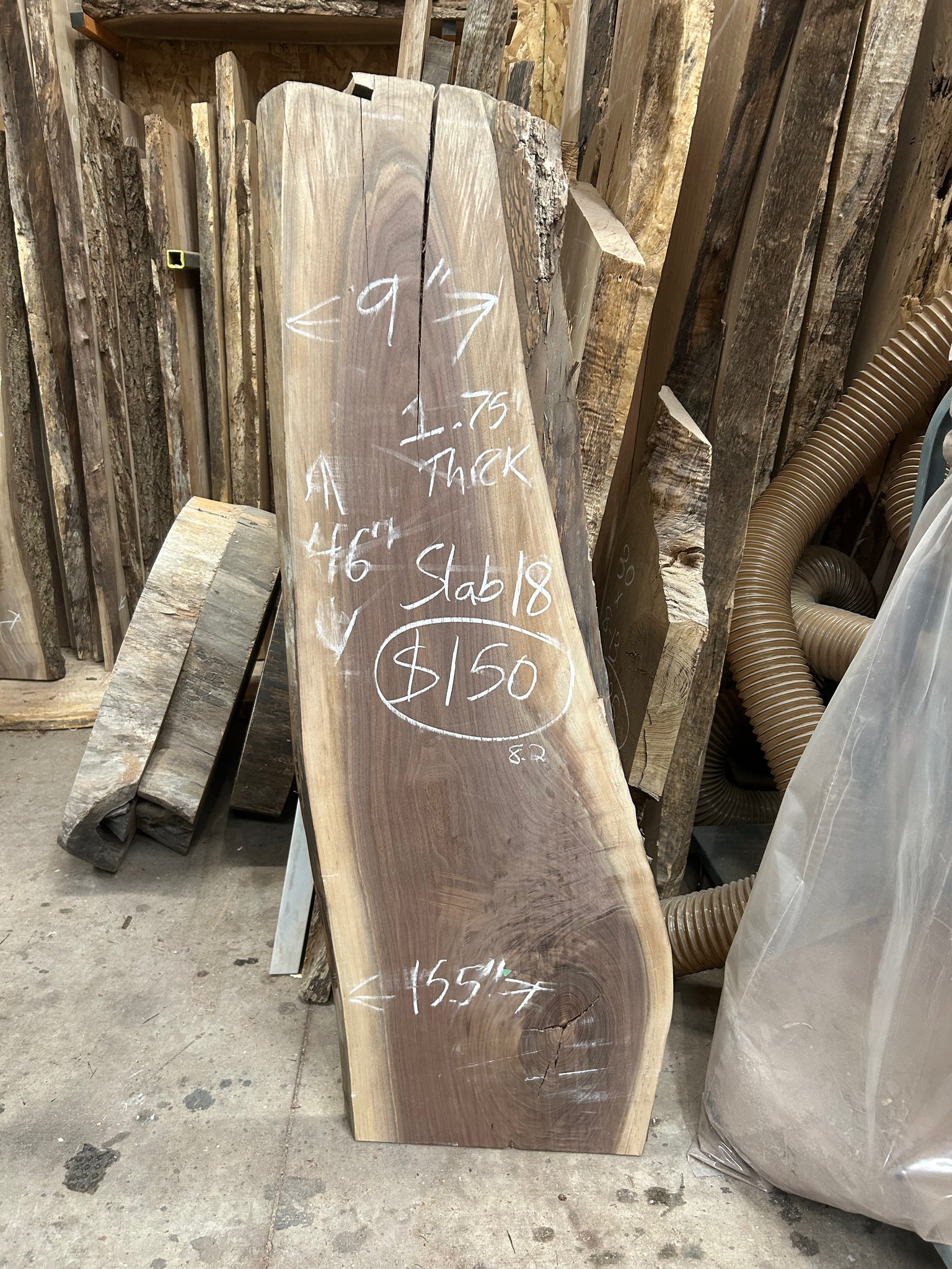 Black Walnut 48” Long +/- Skinny Slabs
