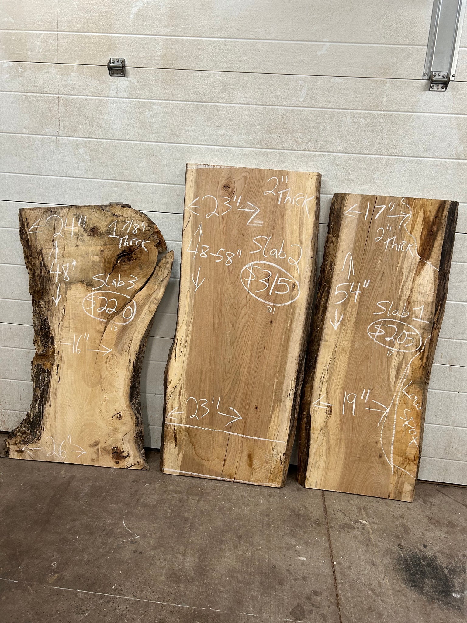 Hickory Coffee Table Slabs