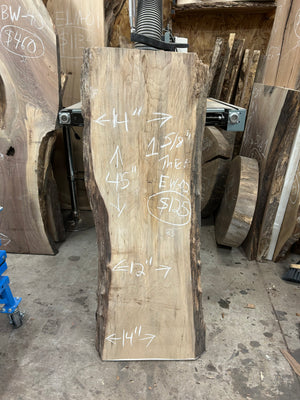 EW-02 English Walnut Live Edge Slab