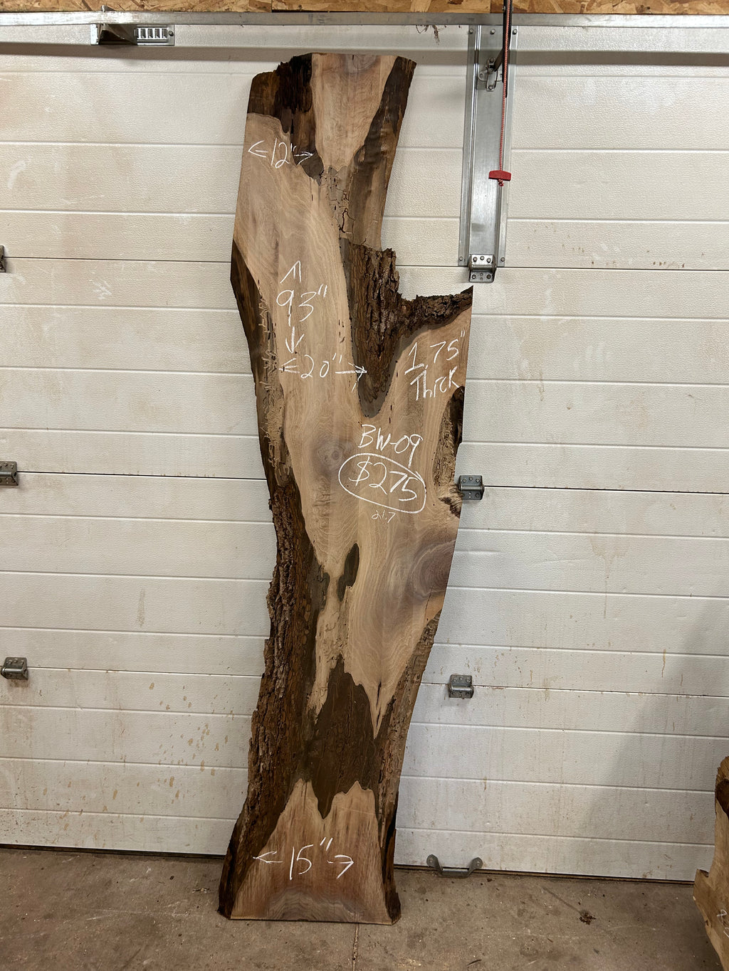 BW-09 Black Walnut Live Edge Slab