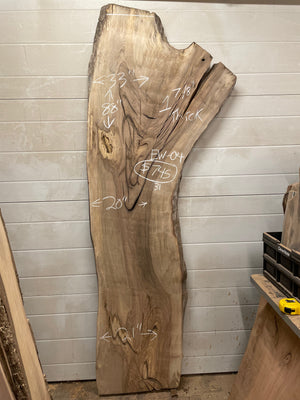 EW-04 English Walnut Live Edge Slab