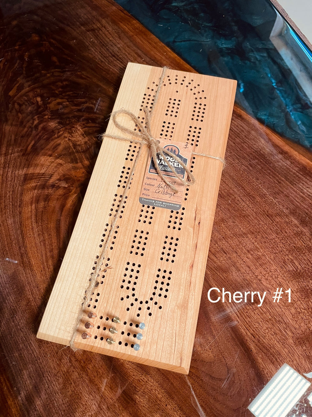 Live Edge Cherry Cribbage Boards