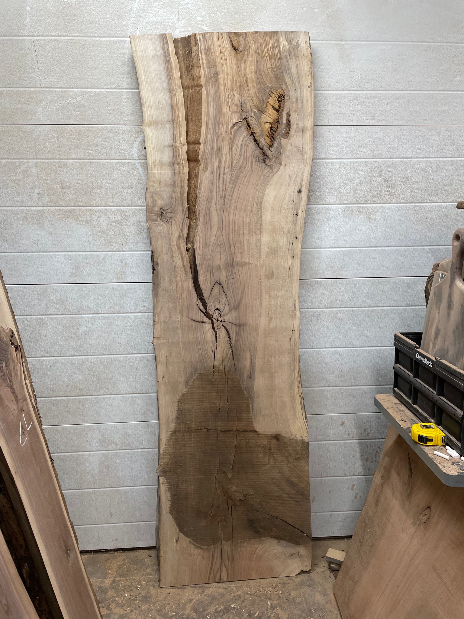 EW-09 English Walnut Live Edge Slab