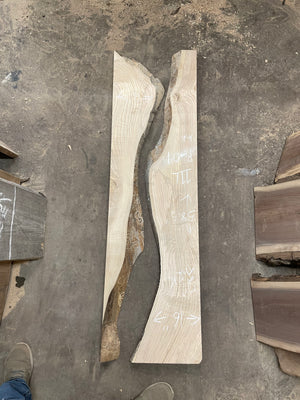 River-09 Pre-cut Ash Console Table Slabs